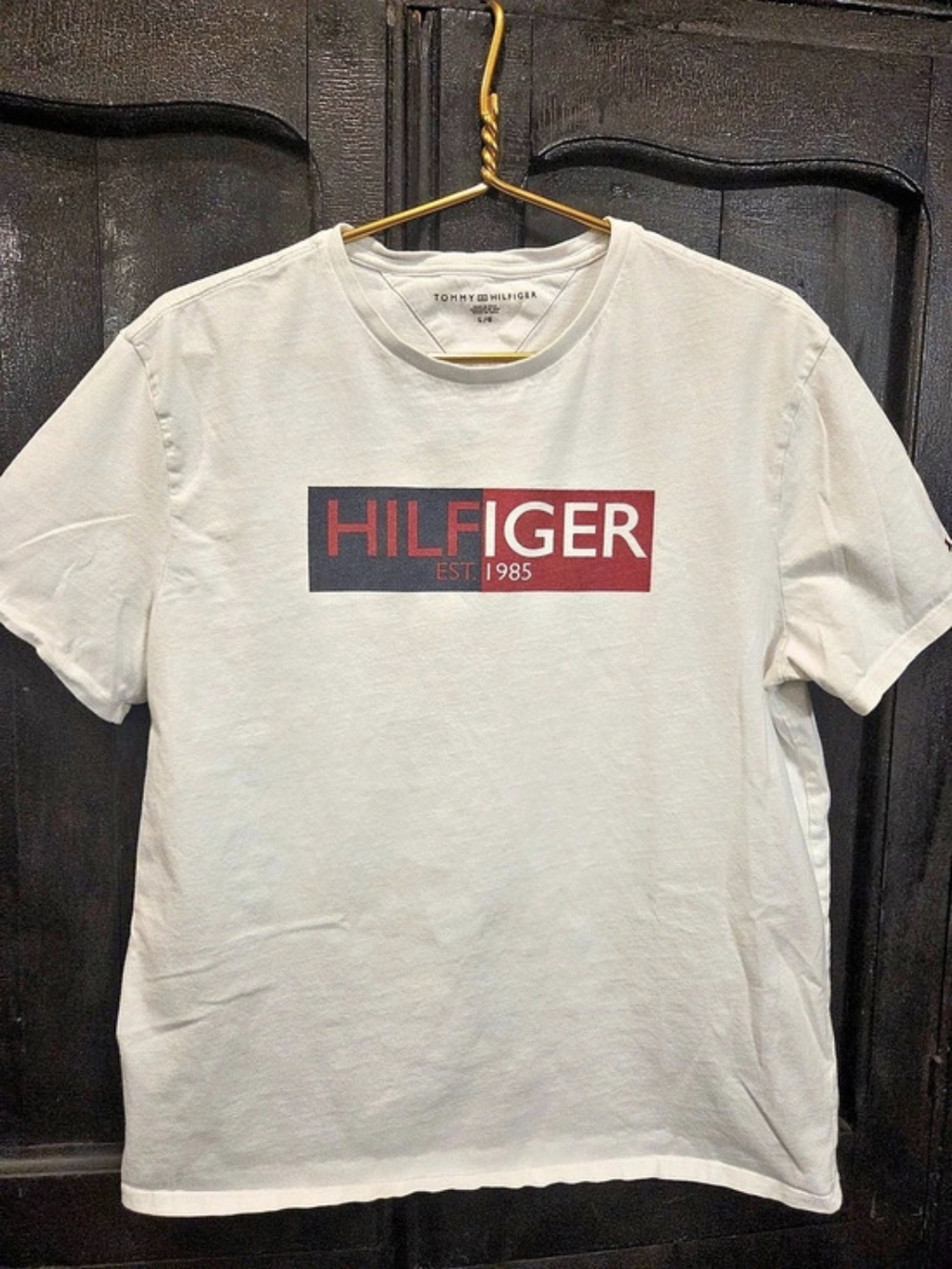 Tommy Hilfiger Est. 1985 Box Logo T-Shirt (Large)
